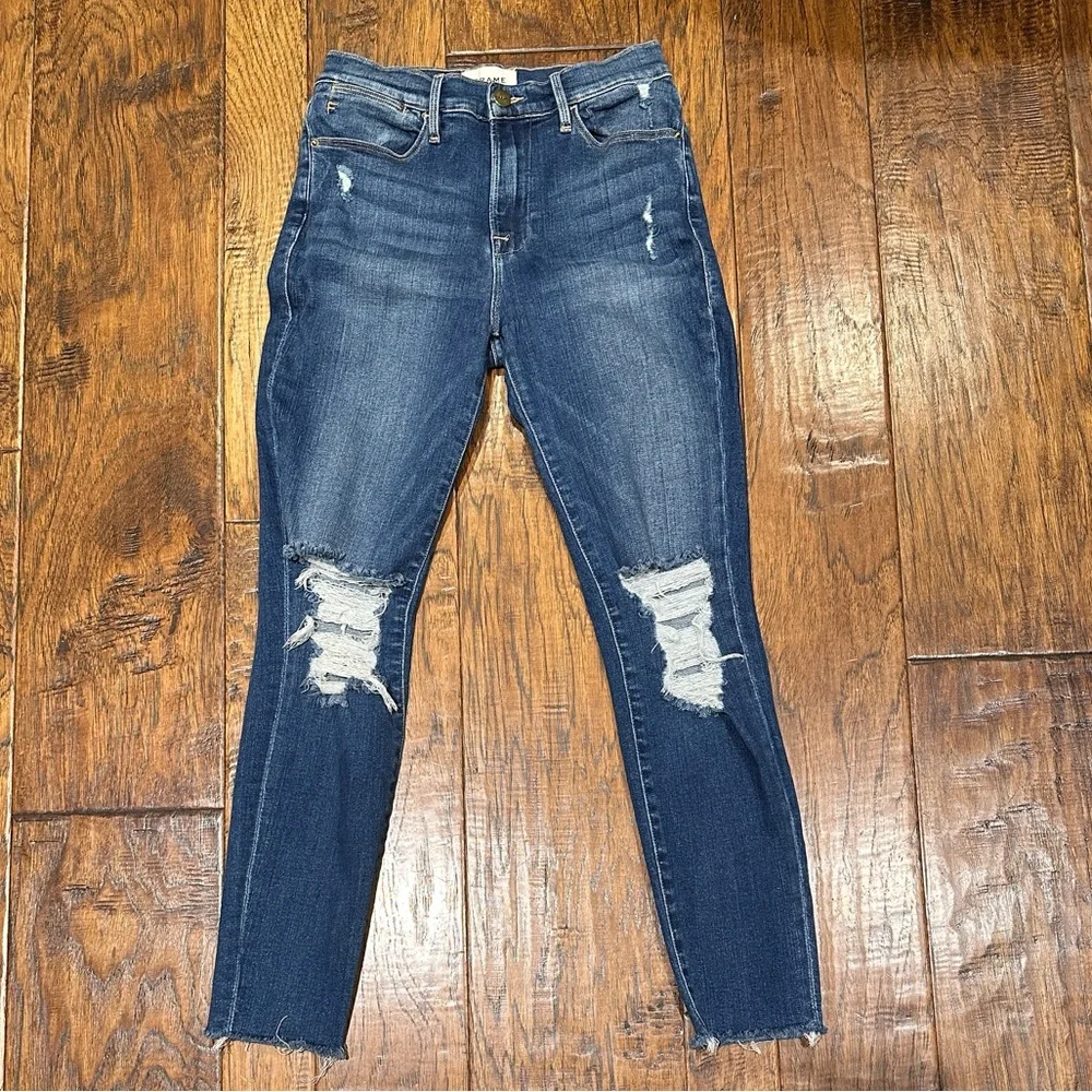 Frame High Rise Skinny Jeans - Picture 1 of 5